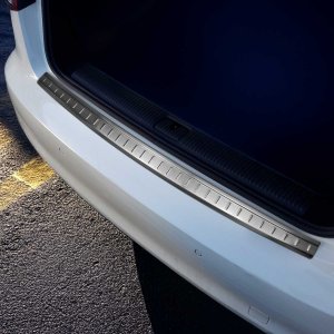 Audi A3 Rear Bumper Sill Cover - Omac - S.Steel - Brushed Silver - '12-'20